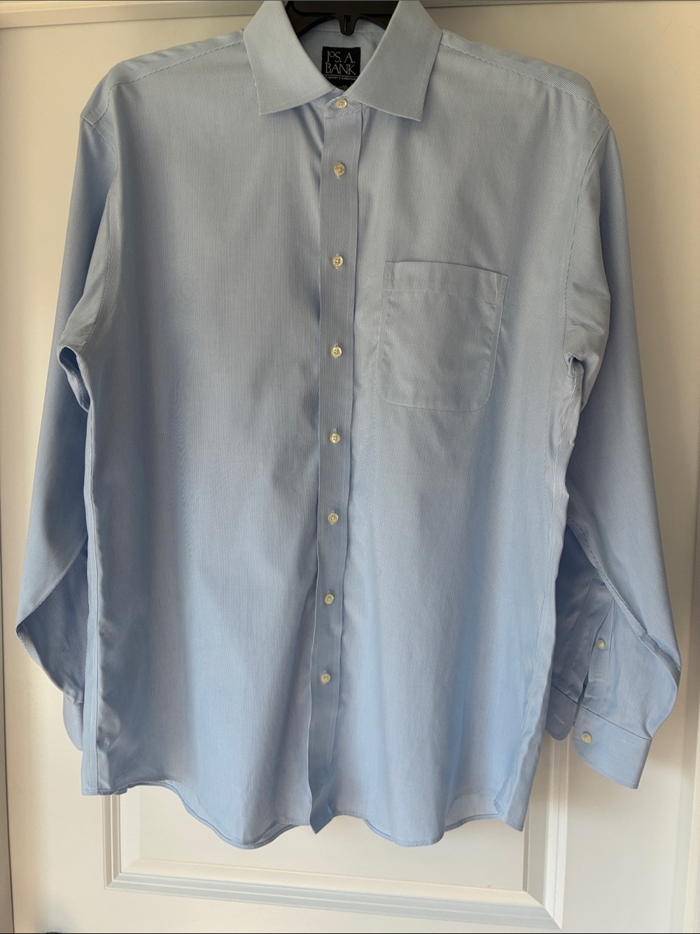 Jos. A. Bank Light Blue Men's Dress Shirt - Solid Button-Down
